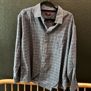 UNTUCKit Men's Plaid Shirt - Blue/Gray